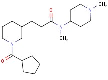 3-[1-(cyclopentylcarbonyl)-3-piperidinyl]-N-methyl-N-(1-methyl-4-piperidinyl)propanamide