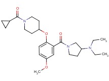 1-(2-{[1-(cyclopropylcarbonyl)-4-piperidinyl]oxy}-5-methoxybenzoyl)-N,N-diethyl-3-pyrrolidinamine
