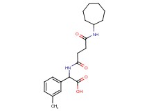 {[4-(cycloheptylamino)-4-oxobutanoyl]amino}(3-methylphenyl)acetic acid