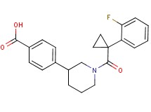 4-(1-{[1-(2-fluorophenyl)cyclopropyl]carbonyl}piperidin-3-yl)benzoic acid
