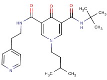 N-(tert-butyl)-1-(3-methylbutyl)-4-oxo-N'-[2-(4-pyridinyl)ethyl]-1,4-dihydro-3,5-pyridinedicarboxamide