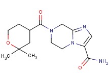 7-[(2,2-dimethyltetrahydro-2H-pyran-4-yl)carbonyl]-5,6,7,8-tetrahydroimidazo[1,2-a]pyrazine-3-carboxamide