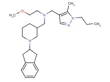 N-{[1-(2,3-dihydro-1H-inden-2-yl)-3-piperidinyl]methyl}-2-methoxy-N-[(5-methyl-1-propyl-1H-pyrazol-4-yl)methyl]ethanamine