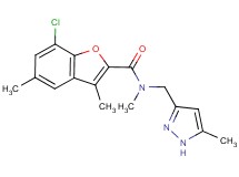 7-chloro-N,3,5-trimethyl-N-[(5-methyl-1H-pyrazol-3-yl)methyl]-1-benzofuran-2-carboxamide