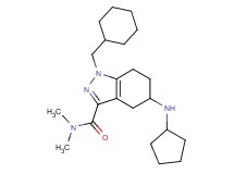 1-(cyclohexylmethyl)-5-(cyclopentylamino)-N,N-dimethyl-4,5,6,7-tetrahydro-1H-indazole-3-carboxamide
