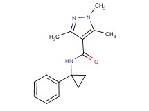 1,3,5-trimethyl-N-(1-phenylcyclopropyl)-1H-pyrazole-4-carboxamide