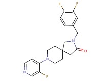 2-(3,4-difluorobenzyl)-8-(3-fluoro-4-pyridinyl)-2,8-diazaspiro[4.5]decan-3-one