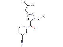 1-[(1-ethyl-3-isobutyl-1H-pyrazol-5-yl)carbonyl]-3-piperidinecarbonitrile