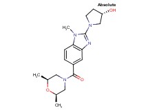 (3S)-1-(5-{[(2R,6S)-2,6-dimethyl-4-morpholinyl]carbonyl}-1-methyl-1H-benzimidazol-2-yl)-3-pyrrolidinol