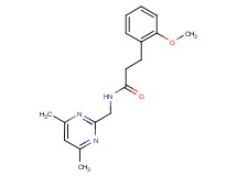 N-[(4,6-dimethyl-2-pyrimidinyl)methyl]-3-(2-methoxyphenyl)propanamide