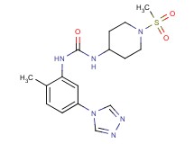 N-[1-(methylsulfonyl)piperidin-4-yl]-N'-[2-methyl-5-(4H-1,2,4-triazol-4-yl)phenyl]urea