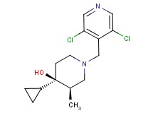 (3R*,4R*)-4-cyclopropyl-1-[(3,5-dichloropyridin-4-yl)methyl]-3-methylpiperidin-4-ol