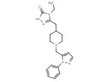 4-ethyl-5-({1-[(1-phenyl-1H-pyrazol-5-yl)methyl]-4-piperidinyl}methyl)-2,4-dihydro-3H-1,2,4-triazol-3-one