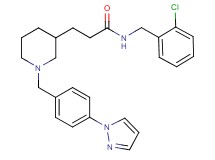 N-(2-chlorobenzyl)-3-{1-[4-(1H-pyrazol-1-yl)benzyl]-3-piperidinyl}propanamide