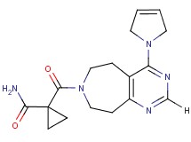 1-{[4-(2,5-dihydro-1H-pyrrol-1-yl)-5,6,8,9-tetrahydro-7H-pyrimido[4,5-d]azepin-7-yl]carbonyl}cyclopropanecarboxamide