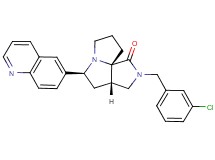 (3aS*,5S*,9aS*)-2-(3-chlorobenzyl)-5-(6-quinolinyl)hexahydro-7H-pyrrolo[3,4-g]pyrrolizin-1(2H)-one
