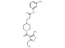 3-{1-[(3-ethyl-5-methyl-4-isoxazolyl)carbonyl]-4-piperidinyl}-N-(3-methylphenyl)propanamide
