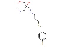 6-[({3-[(4-fluorobenzyl)thio]propyl}amino)methyl]-1,4-oxazepan-6-ol dihydrochloride