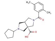 (3aS*,6aS*)-2-cyclopentyl-5-(2,5-dimethylbenzoyl)hexahydropyrrolo[3,4-c]pyrrole-3a(1H)-carboxylic acid