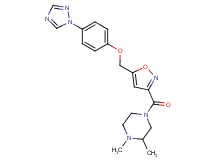 1,2-dimethyl-4-[(5-{[4-(1H-1,2,4-triazol-1-yl)phenoxy]methyl}-3-isoxazolyl)carbonyl]piperazine