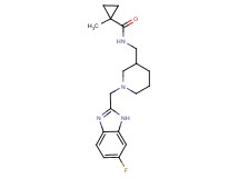 N-({1-[(6-fluoro-1H-benzimidazol-2-yl)methyl]piperidin-3-yl}methyl)-1-methylcyclopropanecarboxamide
