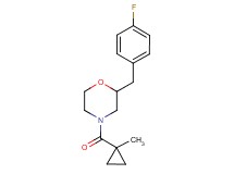 2-(4-fluorobenzyl)-4-[(1-methylcyclopropyl)carbonyl]morpholine