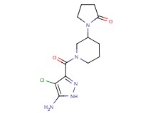 1-{1-[(5-amino-4-chloro-1H-pyrazol-3-yl)carbonyl]piperidin-3-yl}pyrrolidin-2-one