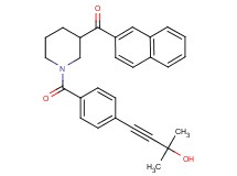 {1-[4-(3-hydroxy-3-methyl-1-butyn-1-yl)benzoyl]-3-piperidinyl}(2-naphthyl)methanone