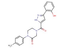 4-{[3-(2-hydroxyphenyl)-1H-pyrazol-5-yl]carbonyl}-1-(4-methylphenyl)-2-piperazinone
