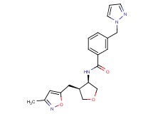N-{(3R*,4S*)-4-[(3-methyl-5-isoxazolyl)methyl]tetrahydro-3-furanyl}-3-(1H-pyrazol-1-ylmethyl)benzamide