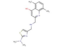 2-[({[2-(dimethylamino)-1,3-thiazol-4-yl]methyl}amino)methyl]-5,8-dimethylquinolin-4-ol