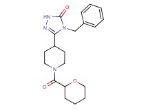 4-benzyl-5-[1-(tetrahydro-2H-pyran-2-ylcarbonyl)piperidin-4-yl]-2,4-dihydro-3H-1,2,4-triazol-3-one