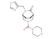 (1S*,5R*)-3-(morpholin-4-ylcarbonyl)-6-(1,3-thiazol-4-ylmethyl)-3,6-diazabicyclo[3.2.2]nonan-7-one