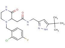 N-[(5-tert-butyl-1H-pyrazol-3-yl)methyl]-2-[1-(2-chloro-4-fluorobenzyl)-3-oxo-2-piperazinyl]acetamide