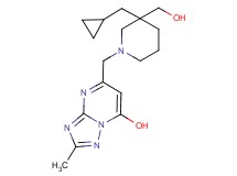 5-{[3-(cyclopropylmethyl)-3-(hydroxymethyl)piperidin-1-yl]methyl}-2-methyl[1,2,4]triazolo[1,5-a]pyrimidin-7-ol