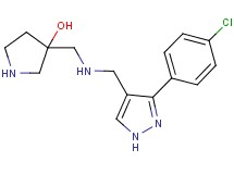 3-[({[3-(4-chlorophenyl)-1H-pyrazol-4-yl]methyl}amino)methyl]-3-pyrrolidinol dihydrochloride
