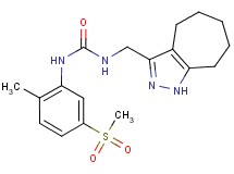 N-(1,4,5,6,7,8-hexahydrocyclohepta[c]pyrazol-3-ylmethyl)-N'-[2-methyl-5-(methylsulfonyl)phenyl]urea