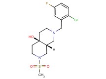 (4aR*,8aR*)-2-(2-chloro-5-fluorobenzyl)-7-(methylsulfonyl)octahydro-2,7-naphthyridin-4a(2H)-ol