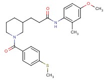 N-(4-methoxy-2-methylphenyl)-3-{1-[4-(methylthio)benzoyl]-3-piperidinyl}propanamide
