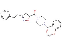 1-(2-methoxybenzoyl)-4-{[3-(2-phenylethyl)-4,5-dihydro-5-isoxazolyl]carbonyl}piperazine