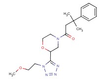 2-[1-(2-methoxyethyl)-1H-tetrazol-5-yl]-4-(3-methyl-3-phenylbutanoyl)morpholine