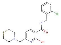 N-(2-chlorobenzyl)-2-hydroxy-6-(4-thiomorpholinylmethyl)nicotinamide
