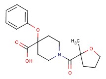1-[(2-methyltetrahydrofuran-2-yl)carbonyl]-4-phenoxypiperidine-4-carboxylic acid