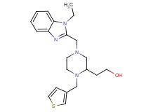 2-[4-[(1-ethyl-1H-benzimidazol-2-yl)methyl]-1-(3-thienylmethyl)-2-piperazinyl]ethanol