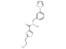 N-methyl-2-propyl-N-[3-(1H-pyrazol-1-yl)benzyl]-1,3-thiazole-4-carboxamide