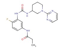 N-[4-fluoro-3-({[(1-pyrimidin-2-ylpiperidin-3-yl)amino]carbonyl}amino)phenyl]propanamide
