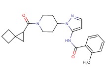 2-methyl-N-{1-[1-(spiro[2.3]hex-1-ylcarbonyl)-4-piperidinyl]-1H-pyrazol-5-yl}benzamide