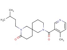 2-(3-methylbutyl)-8-[(4-methyl-3-pyridinyl)carbonyl]-2,8-diazaspiro[5.5]undecan-3-one