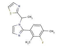 2-{1-[2-(3-fluoro-2,4-dimethylphenyl)-1H-imidazol-1-yl]ethyl}-1,3-thiazole