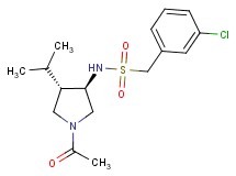 N-[(3R*,4S*)-1-acetyl-4-isopropyl-3-pyrrolidinyl]-1-(3-chlorophenyl)methanesulfonamide